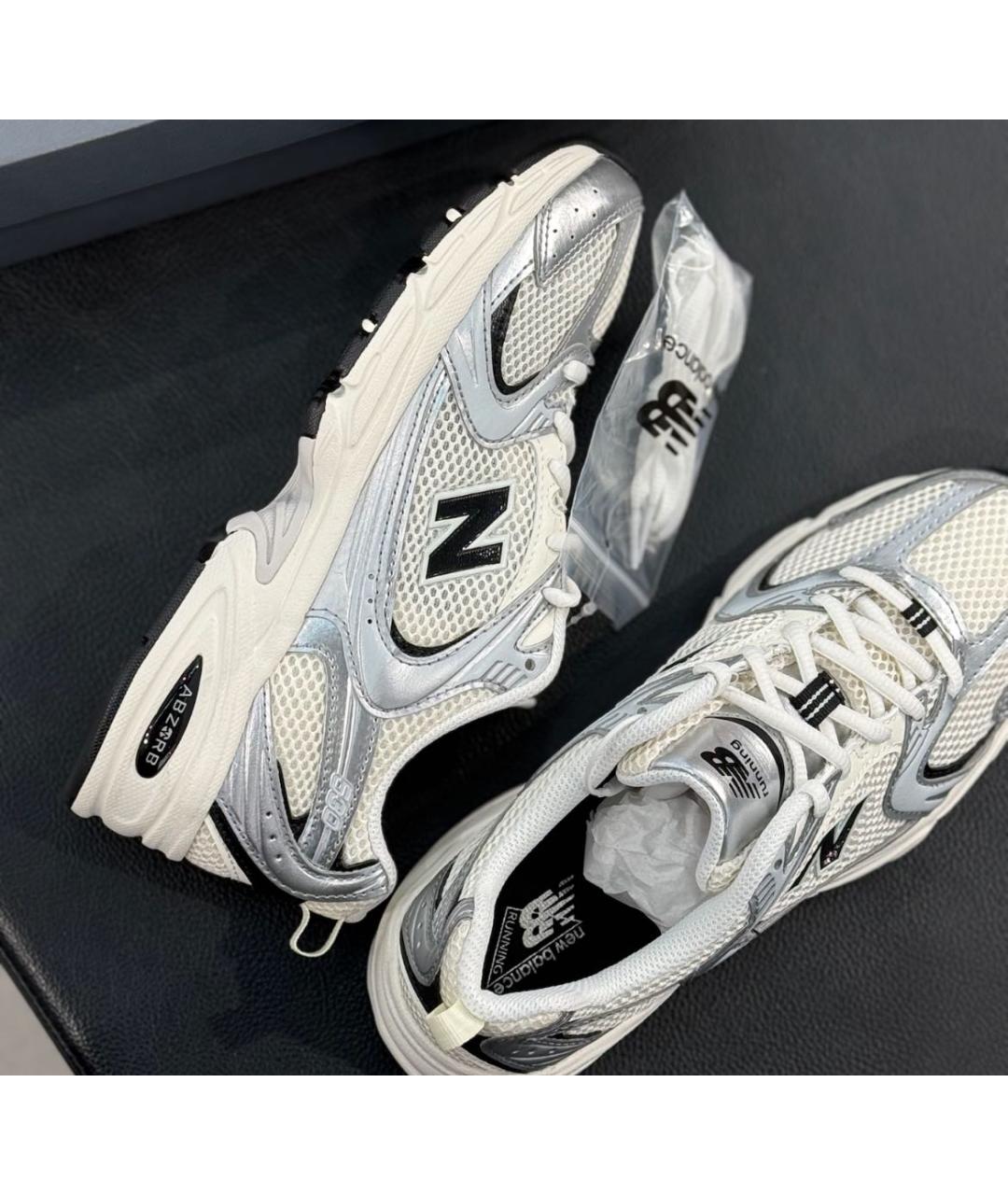 NEW BALANCE Серебряные кроссовки, фото 5