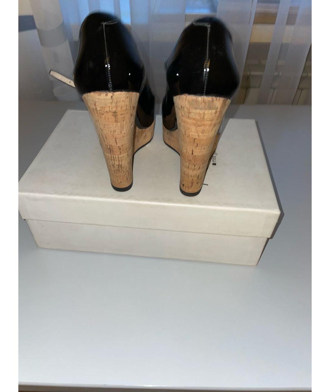 SAINT LAURENT Черные туфли из лакированной кожи, фото 4