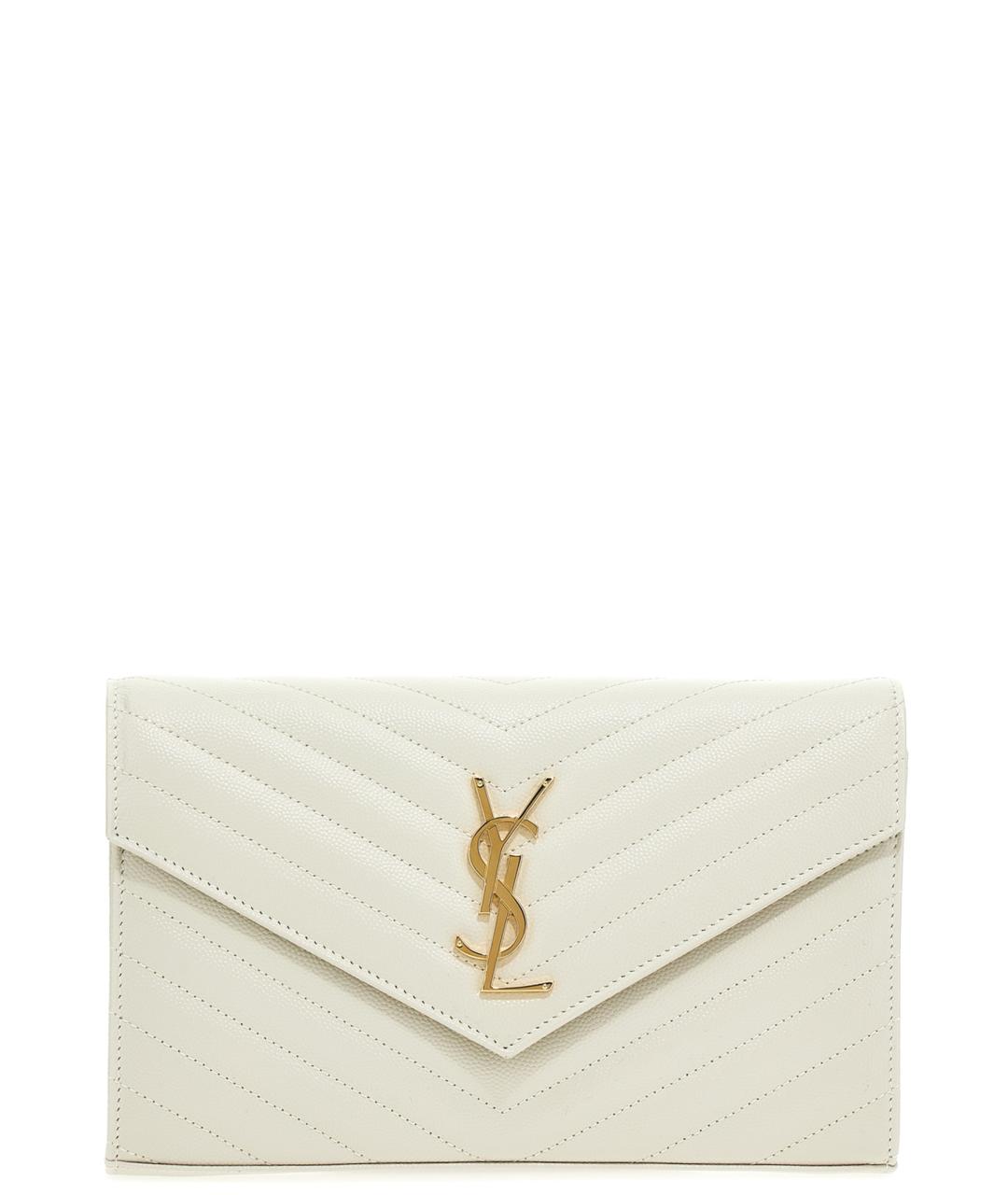 SAINT LAURENT Бежевая кожаная сумка через плечо, фото 1