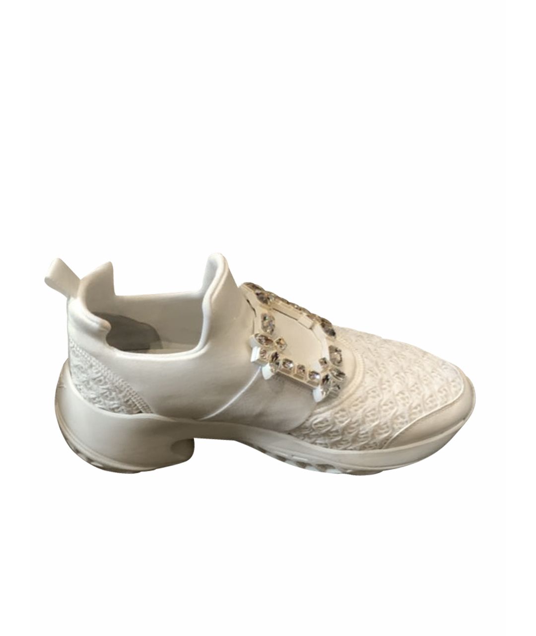 ROGER VIVIER Белые текстильные кроссовки, фото 1