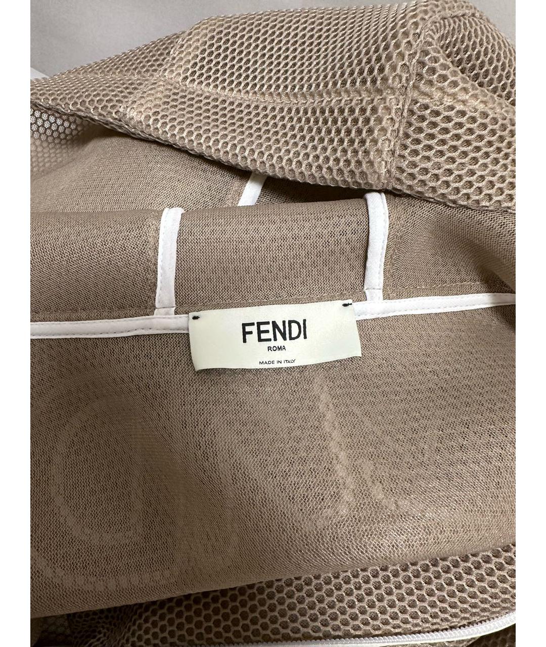 FENDI Коричневая хлопковая парка, фото 7