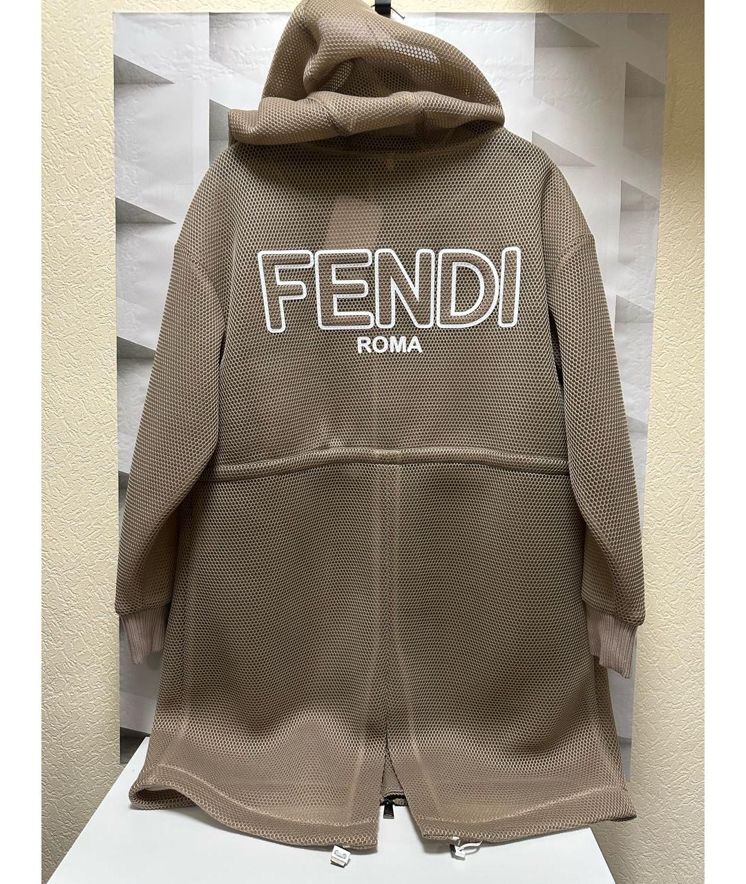 FENDI Коричневая хлопковая парка, фото 3