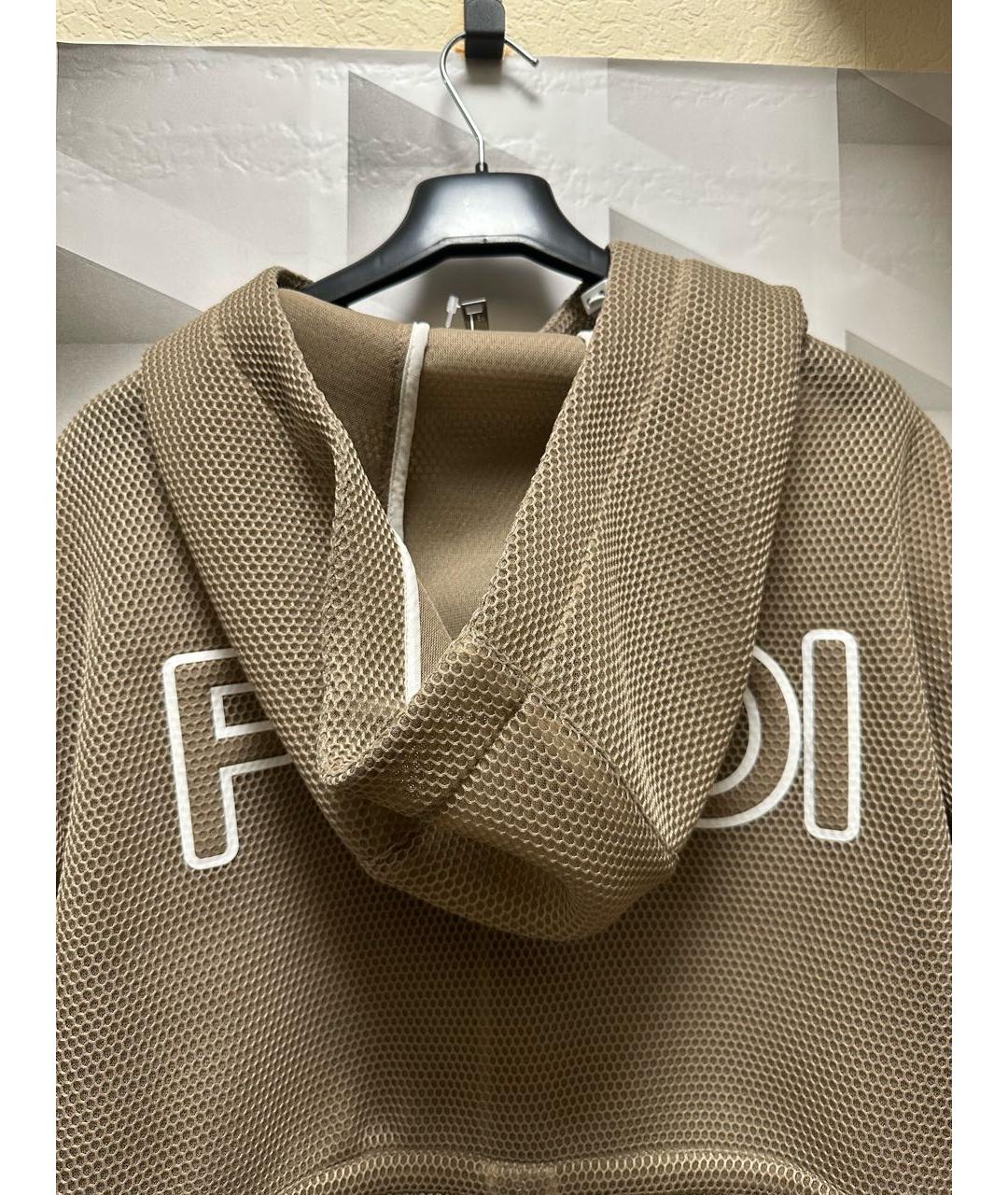 FENDI Коричневая хлопковая парка, фото 4