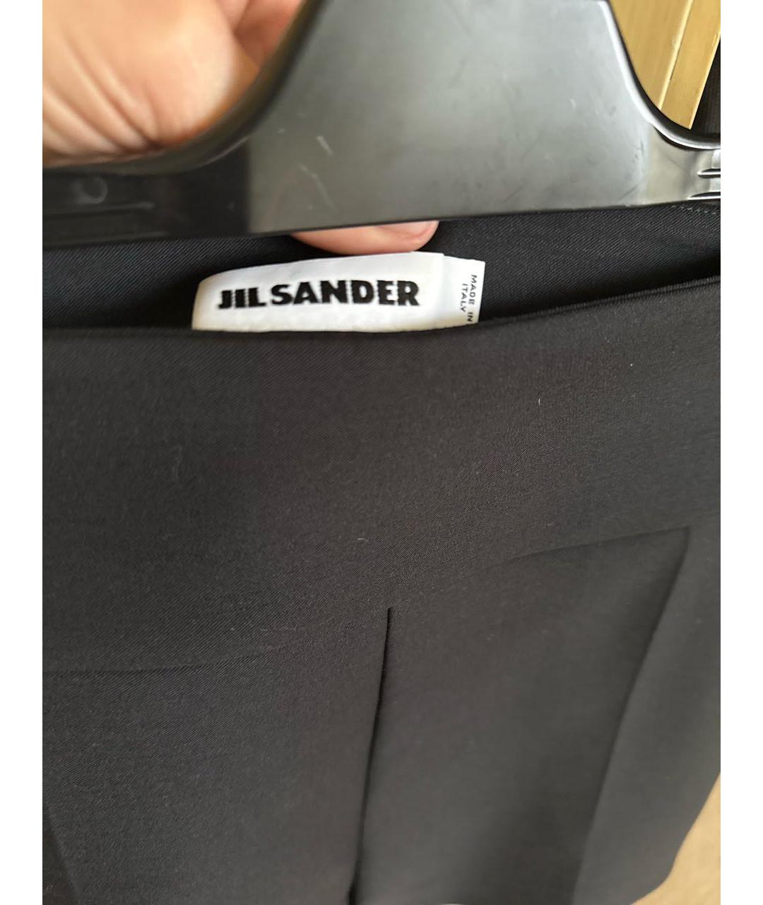 JIL SANDER Черные шерстяные шорты, фото 3