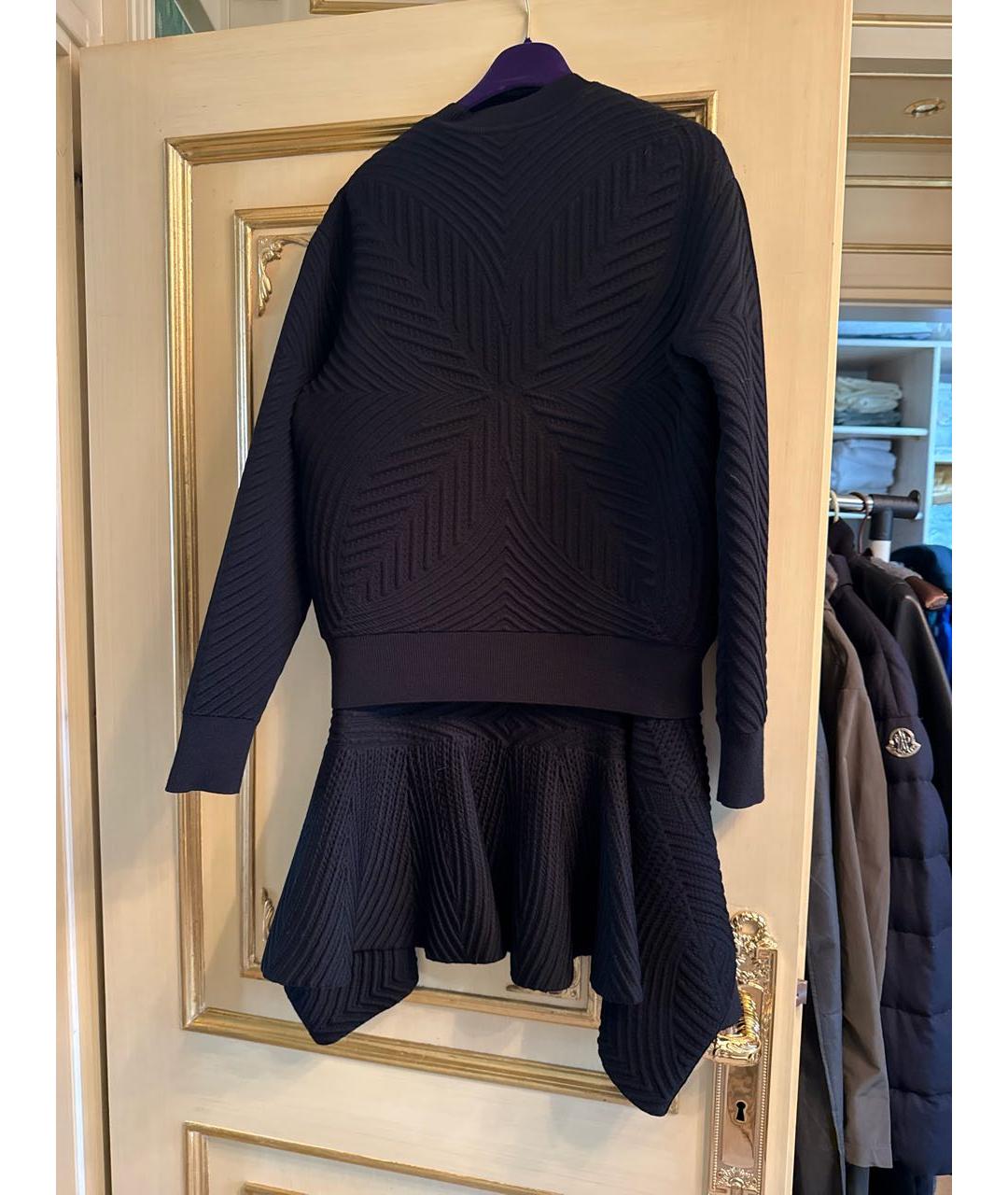 ALEXANDER MCQUEEN Черный шерстяной костюм с юбками, фото 2