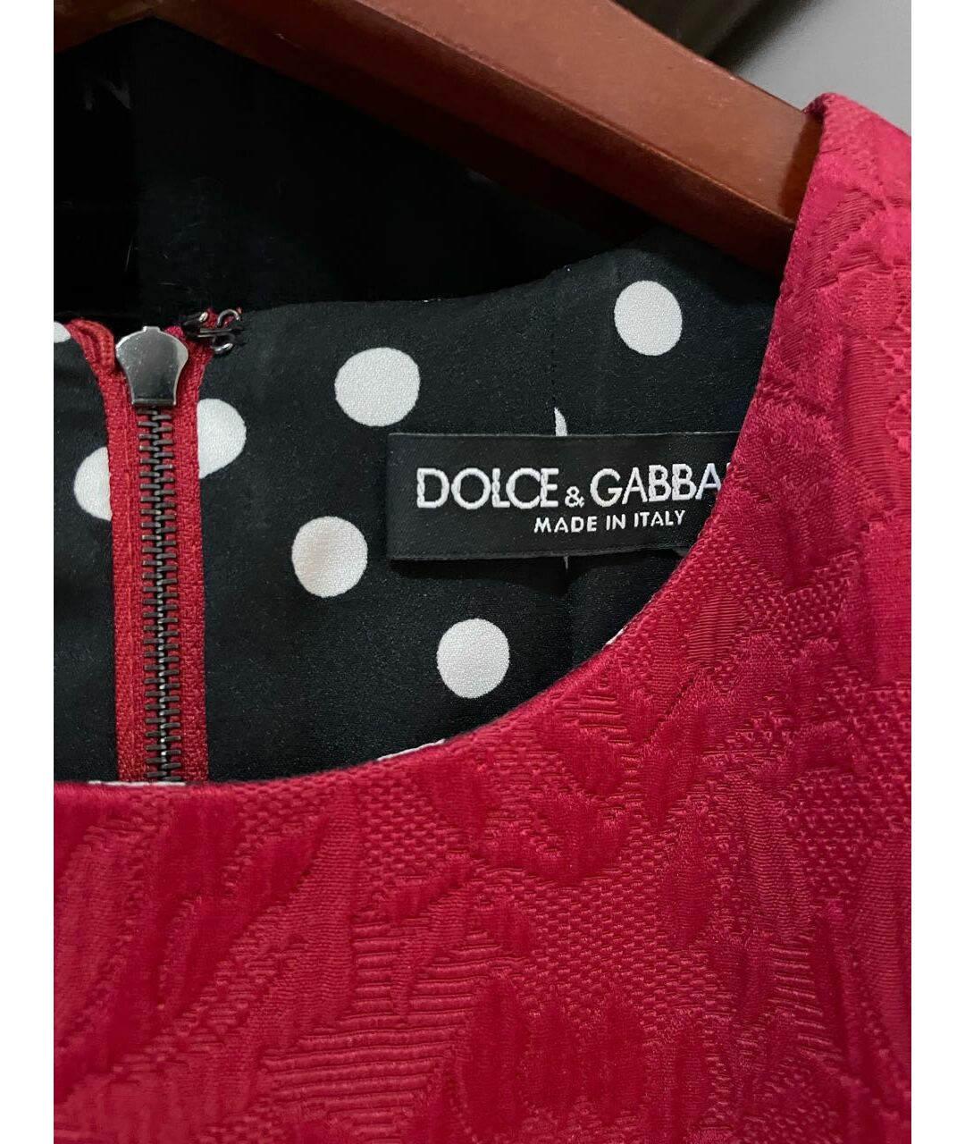 DOLCE&GABBANA Красное шелковое платье, фото 2