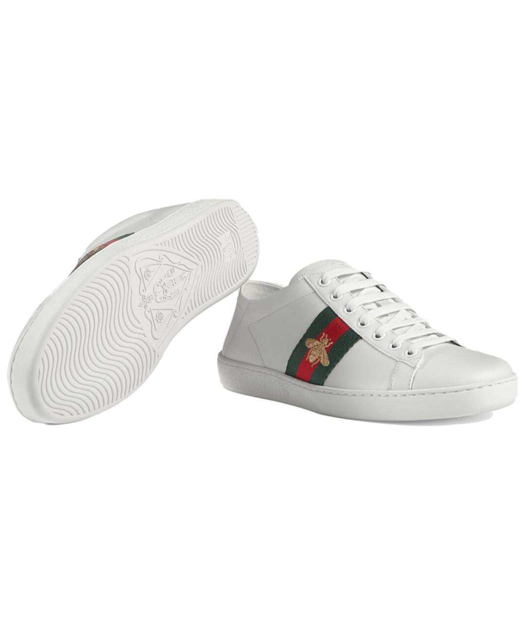 GUCCI Белые низкие кроссовки / кеды, фото 5