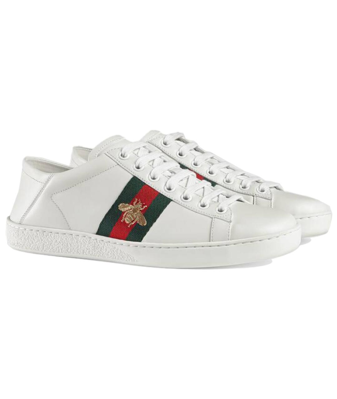 GUCCI Белые низкие кроссовки / кеды, фото 2