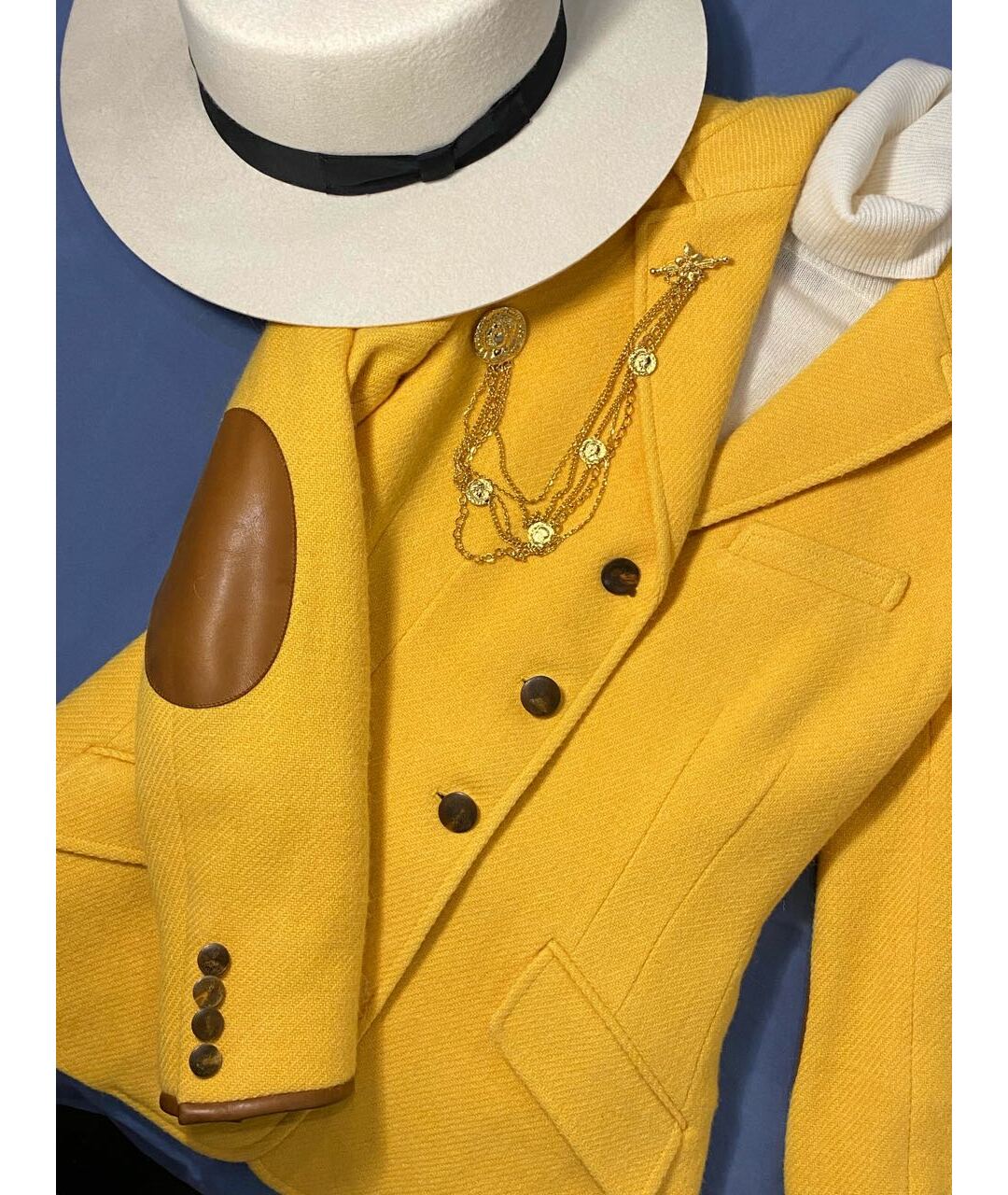 RALPH LAUREN Желтый шерстяной жакет/пиджак, фото 4