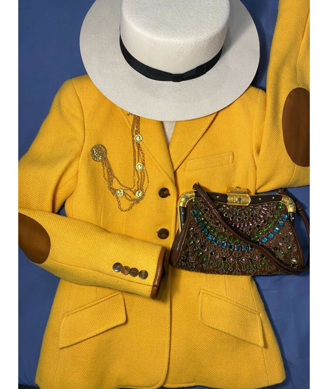 RALPH LAUREN Желтый шерстяной жакет/пиджак, фото 6