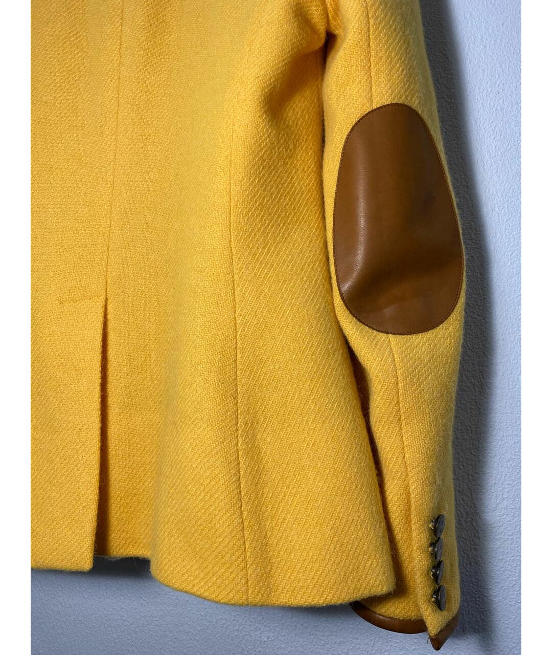 RALPH LAUREN Желтый шерстяной жакет/пиджак, фото 3