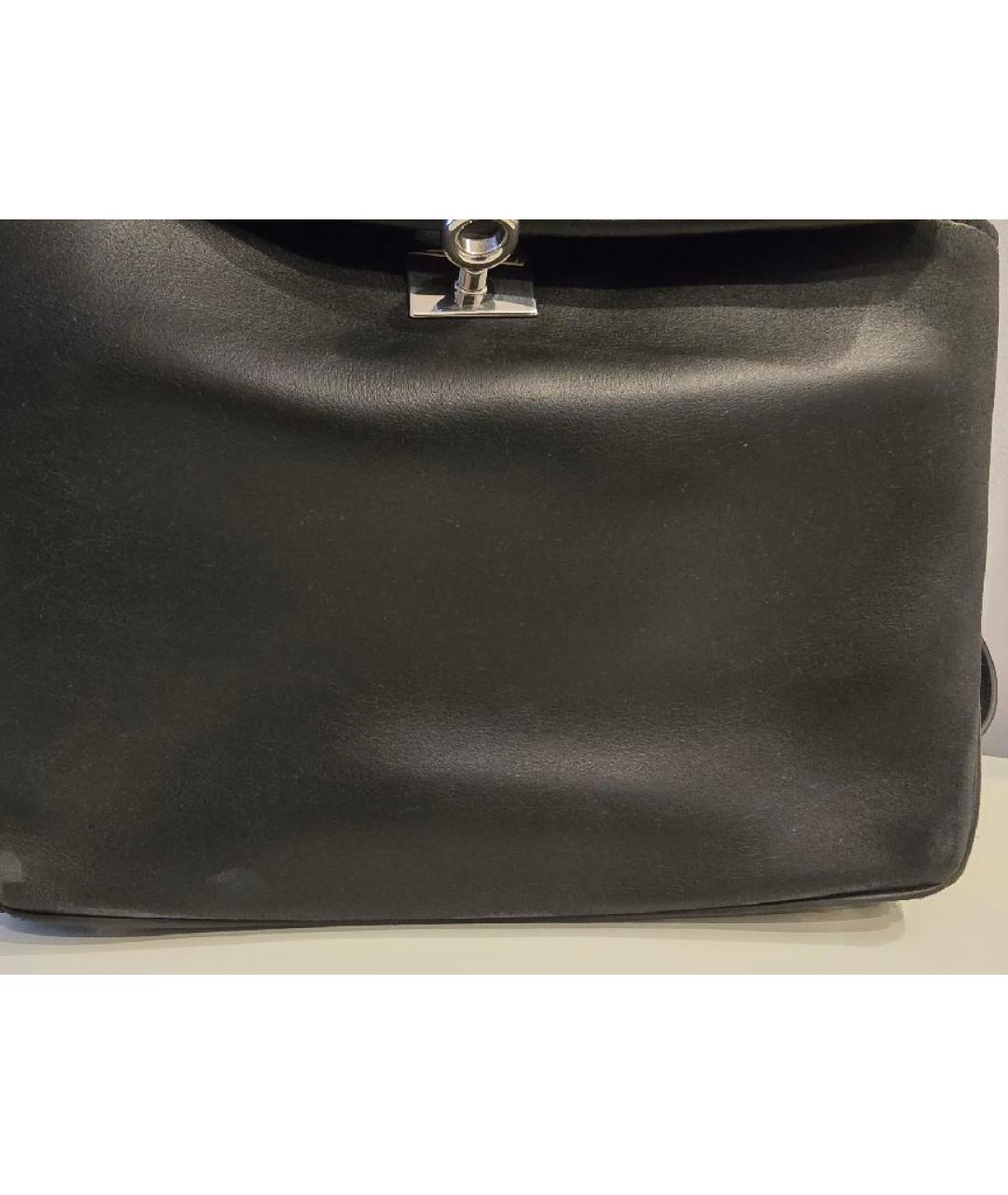 BALENCIAGA Черная кожаная сумка с короткими ручками, фото 6