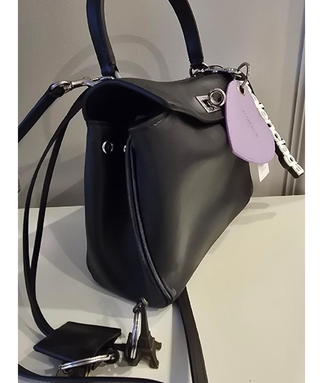 BALENCIAGA Черная кожаная сумка с короткими ручками, фото 2