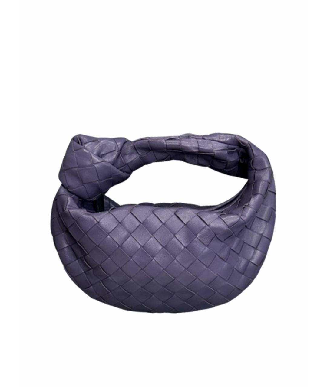 BOTTEGA VENETA Фиолетовая кожаная сумка с короткими ручками, фото 1