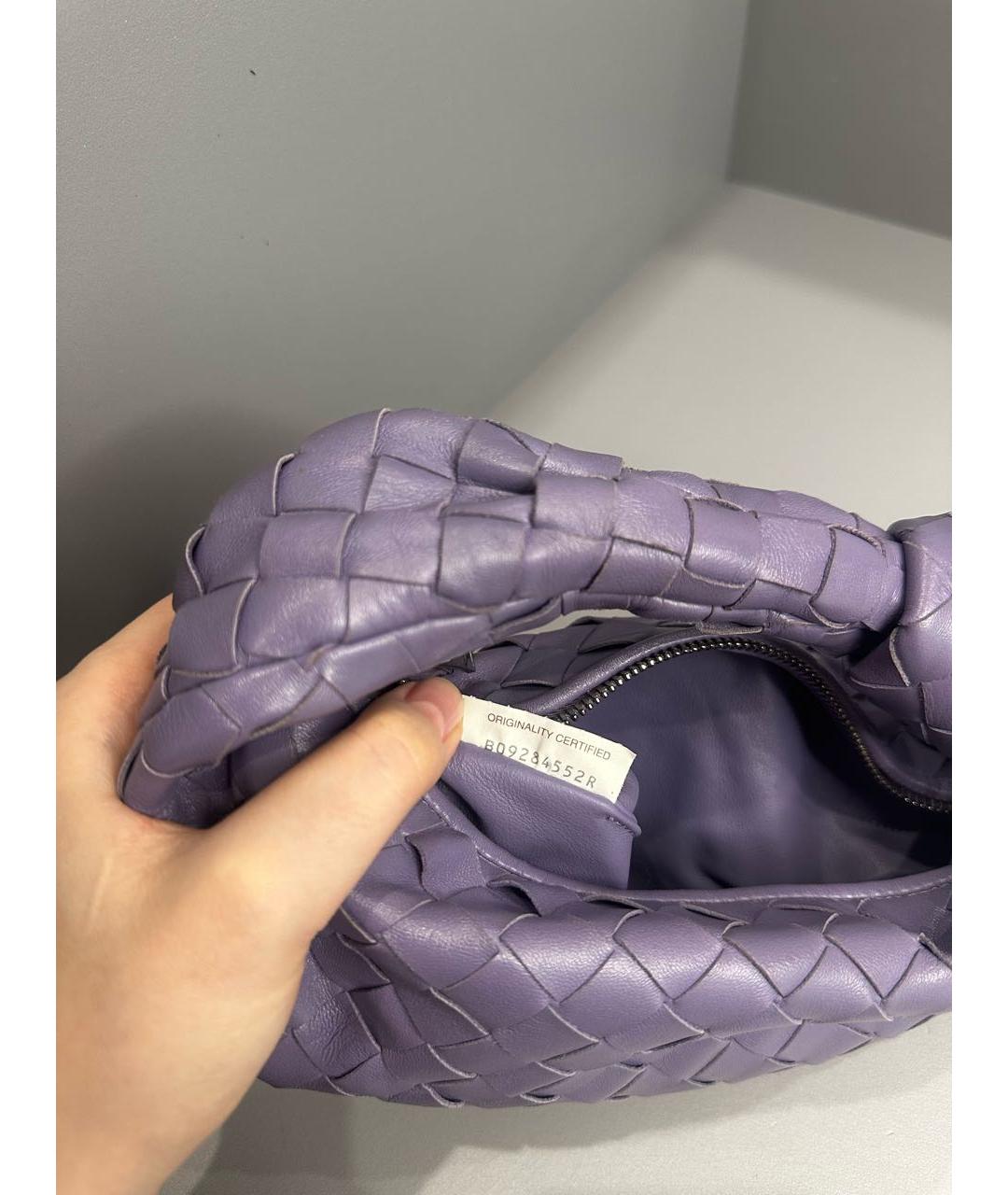 BOTTEGA VENETA Фиолетовая кожаная сумка с короткими ручками, фото 4