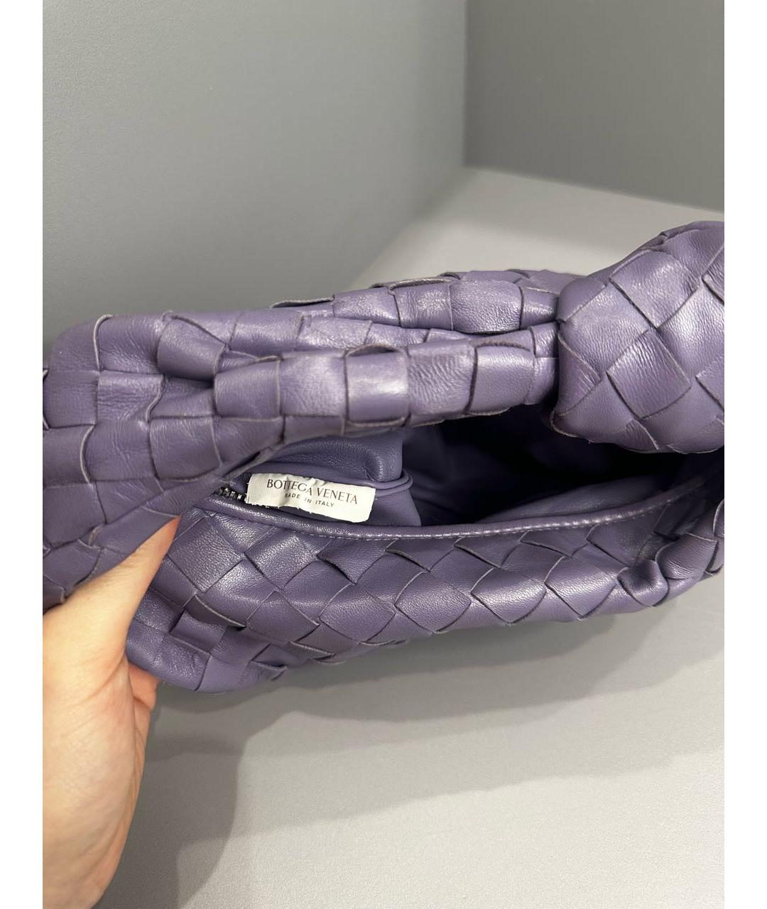 BOTTEGA VENETA Фиолетовая кожаная сумка с короткими ручками, фото 3