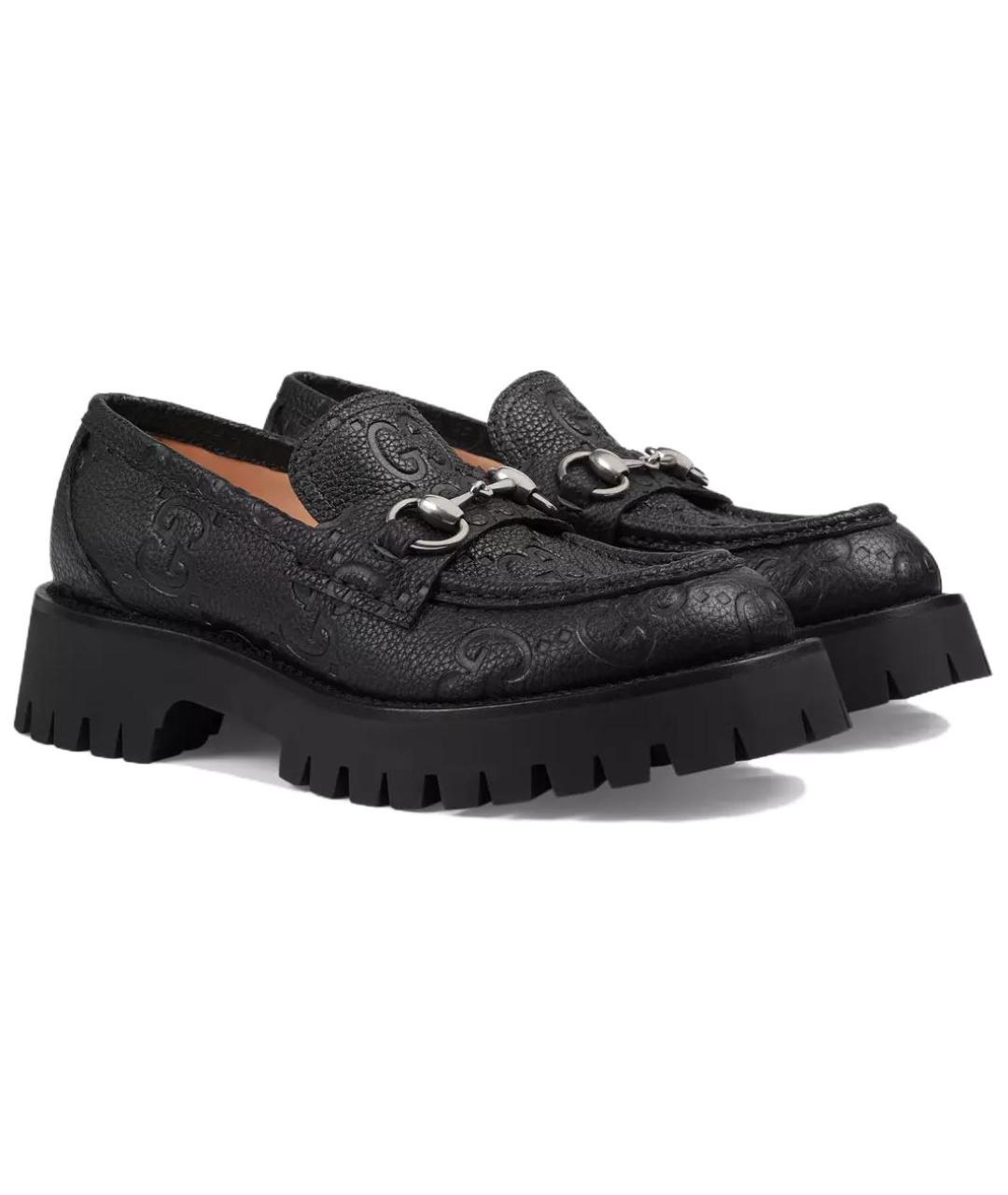 GUCCI Черные кожаные лоферы, фото 3
