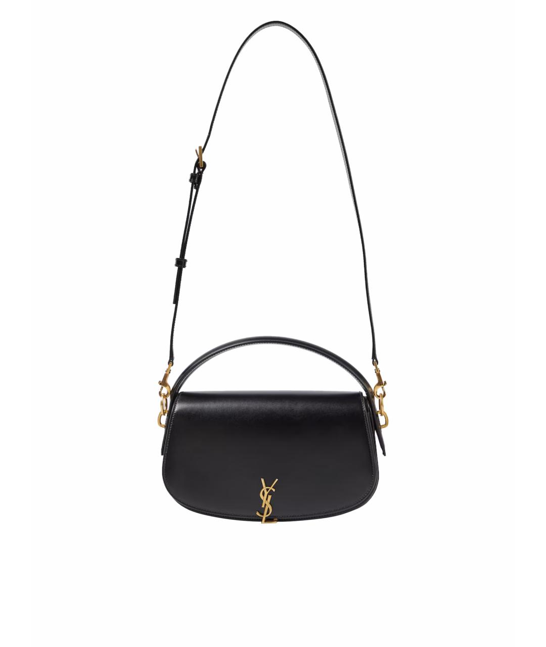 SAINT LAURENT Черная кожаная сумка через плечо, фото 1