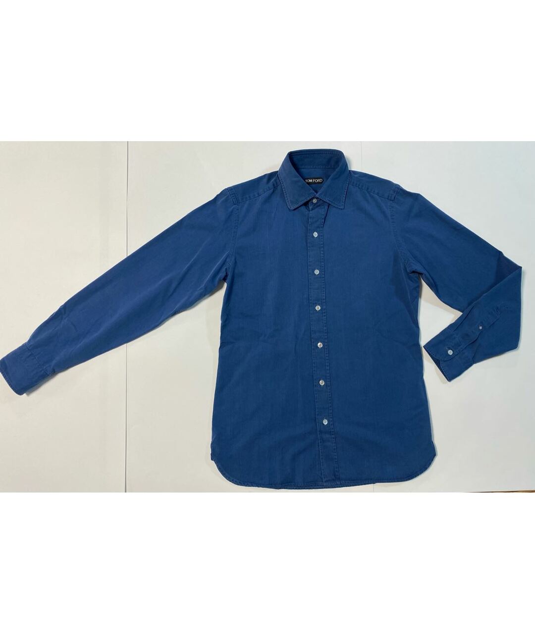 TOM FORD Синяя хлопко-лиоцелловая кэжуал рубашка, фото 5