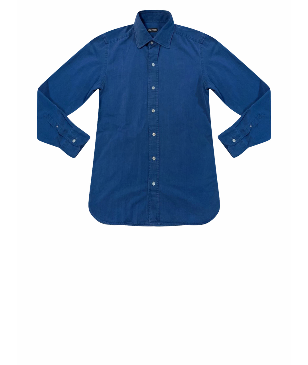 TOM FORD Синяя хлопко-лиоцелловая кэжуал рубашка, фото 1