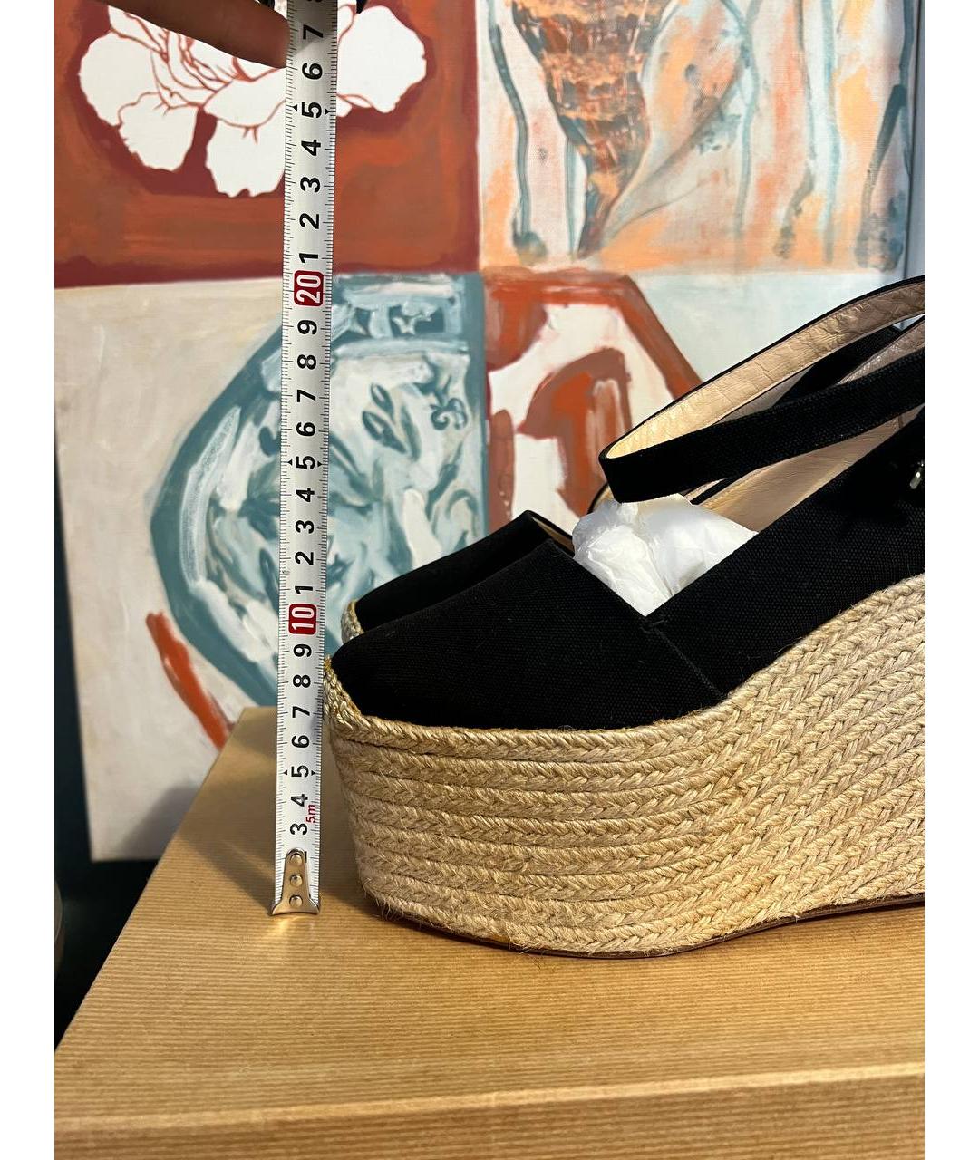 CHRISTIAN LOUBOUTIN Черные текстильные эспадрильи, фото 8