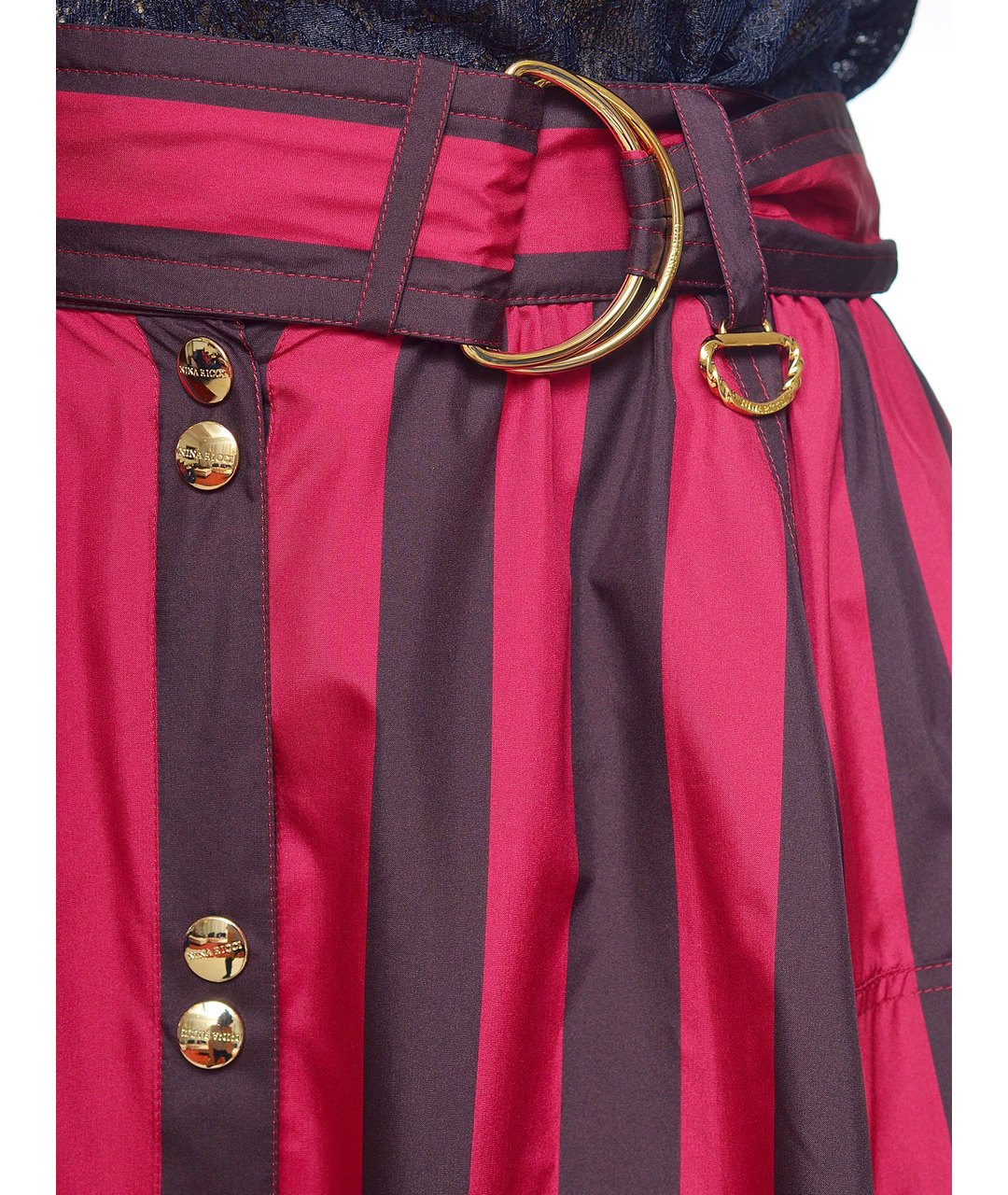 NINA RICCI Бордовая юбка миди, фото 4