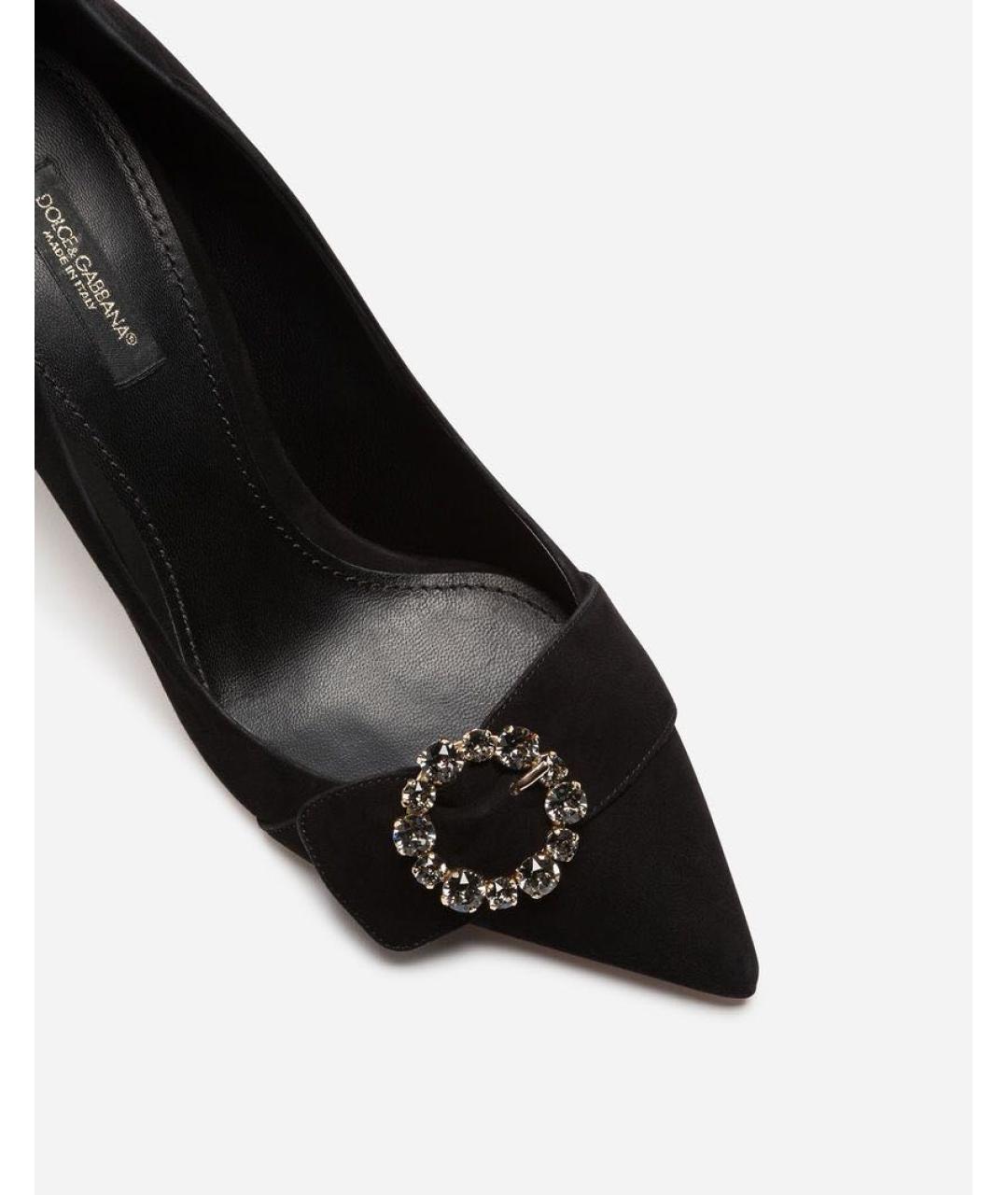 DOLCE&GABBANA Черные замшевые туфли, фото 3