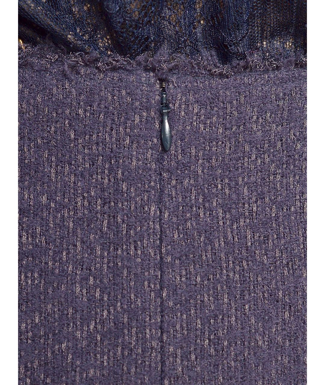 NINA RICCI Темно-синяя шерстяная юбка мини, фото 4