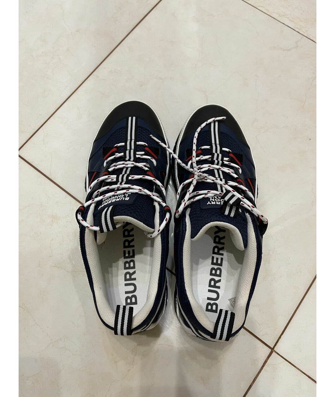 BURBERRY Темно-синие низкие кроссовки / кеды, фото 3