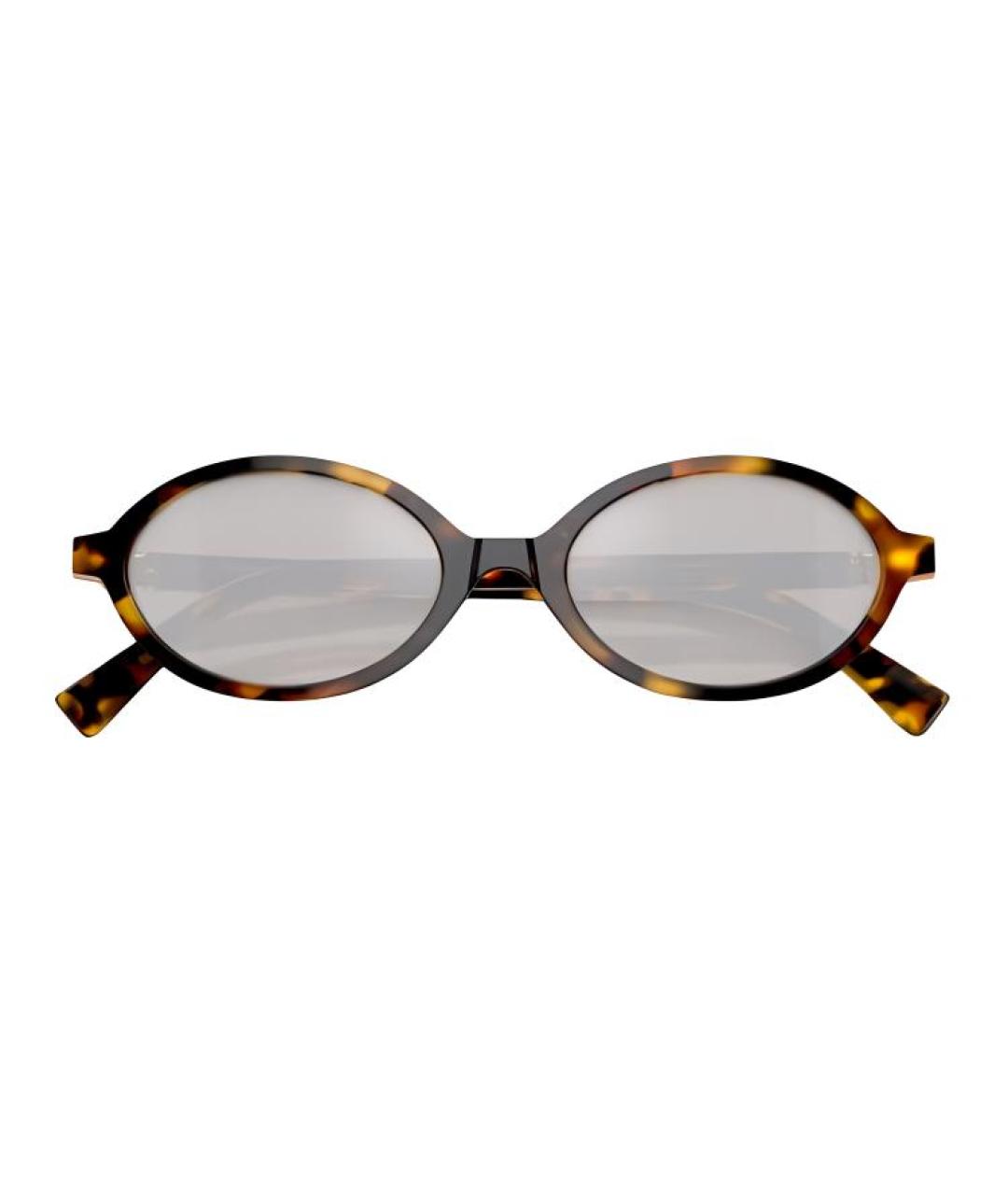 MIU MIU Коричневые пластиковые солнцезащитные очки, фото 5