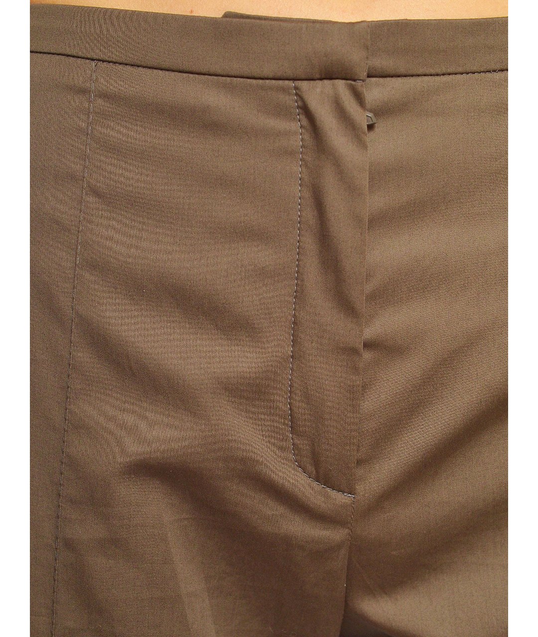 NINA RICCI Коричневые прямые брюки, фото 4