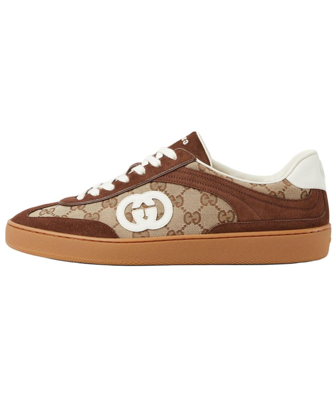 GUCCI Коричневые низкие кроссовки / кеды, фото 2