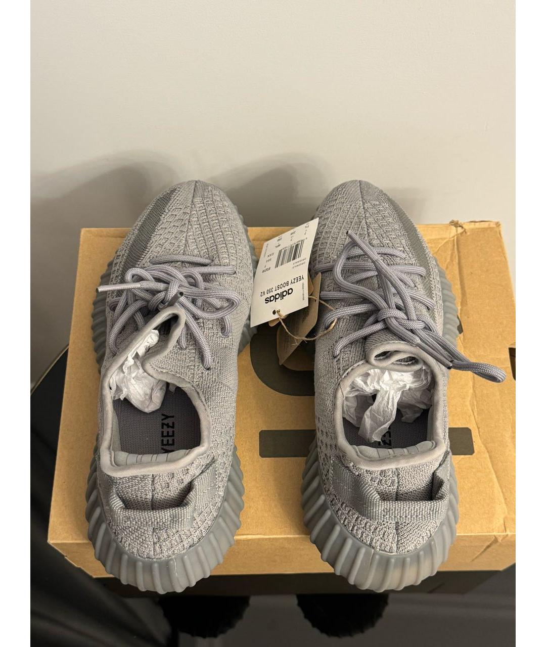 ADIDAS YEEZY Серые текстильные кроссовки, фото 3