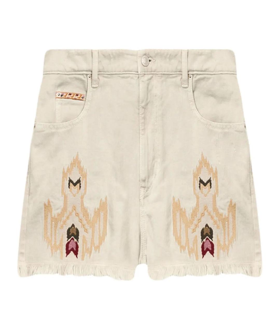 ISABEL MARANT Бежевые хлопковые прямые брюки, фото 1
