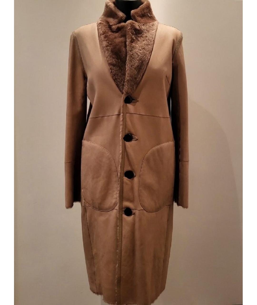 SONIA RYKIEL Бежевая шуба, фото 9