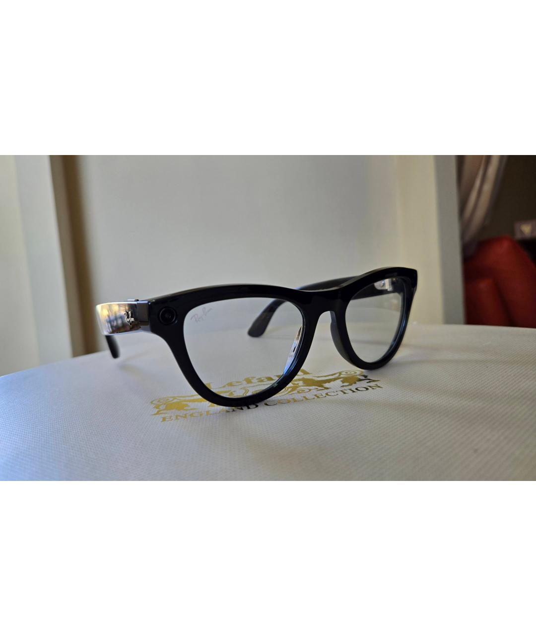 RAY BAN Черные пластиковые солнцезащитные очки, фото 2