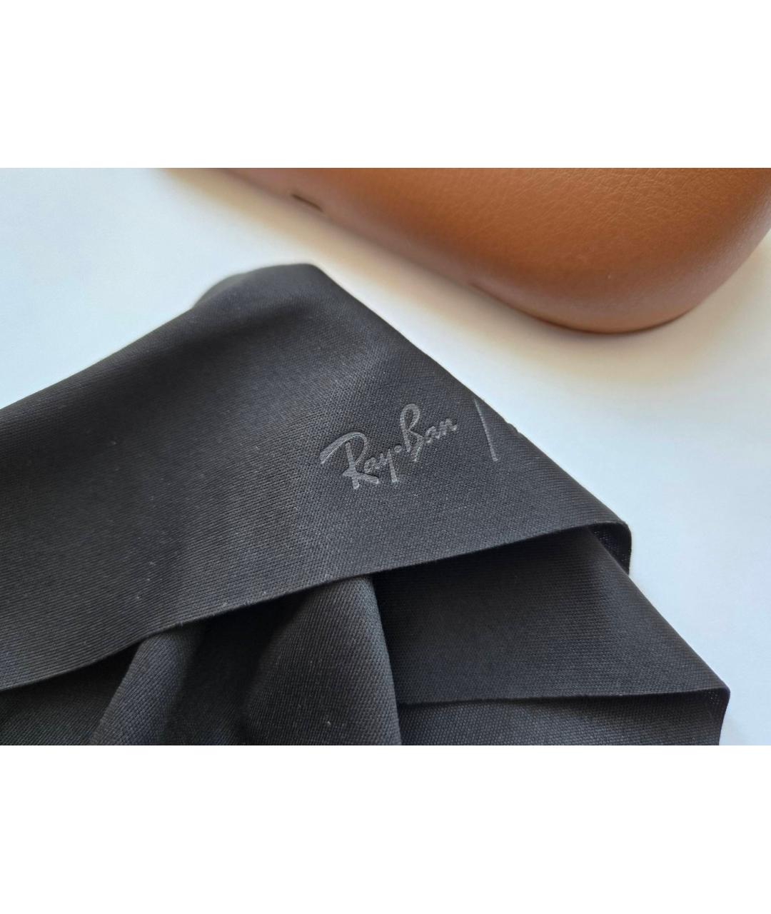 RAY BAN Черные пластиковые солнцезащитные очки, фото 8