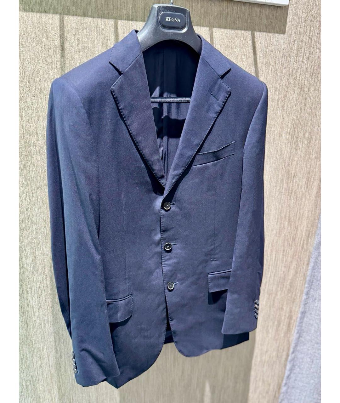 ERMENEGILDO ZEGNA Темно-синий классический костюм, фото 9
