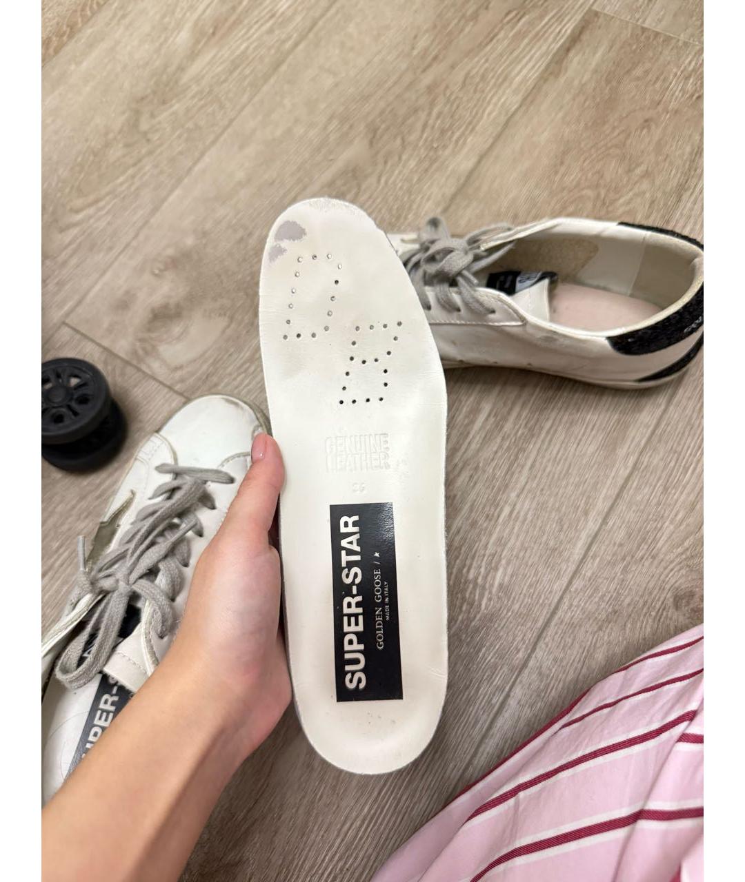 GOLDEN GOOSE DELUXE BRAND Белые кожаные кеды, фото 8