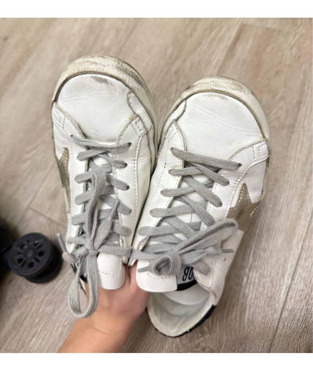 GOLDEN GOOSE DELUXE BRAND Белые кожаные кеды, фото 2