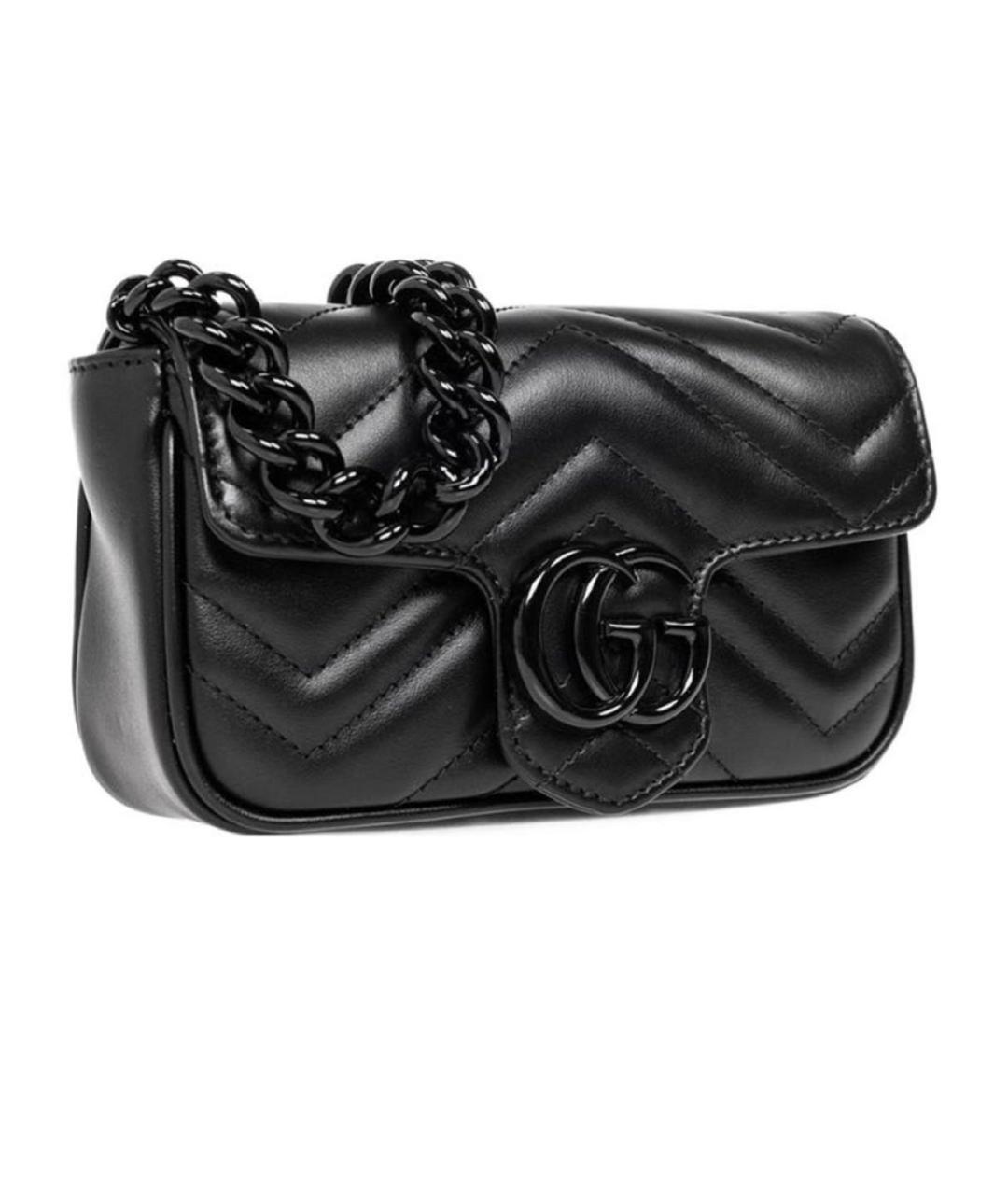 GUCCI Черная кожаная сумка через плечо, фото 2
