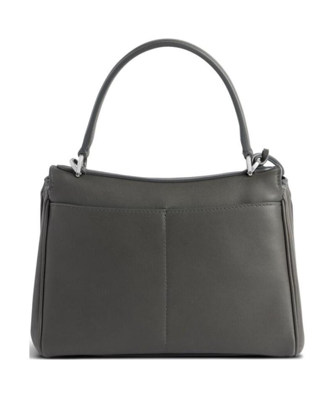 BALENCIAGA Серая кожаная сумка с короткими ручками, фото 3
