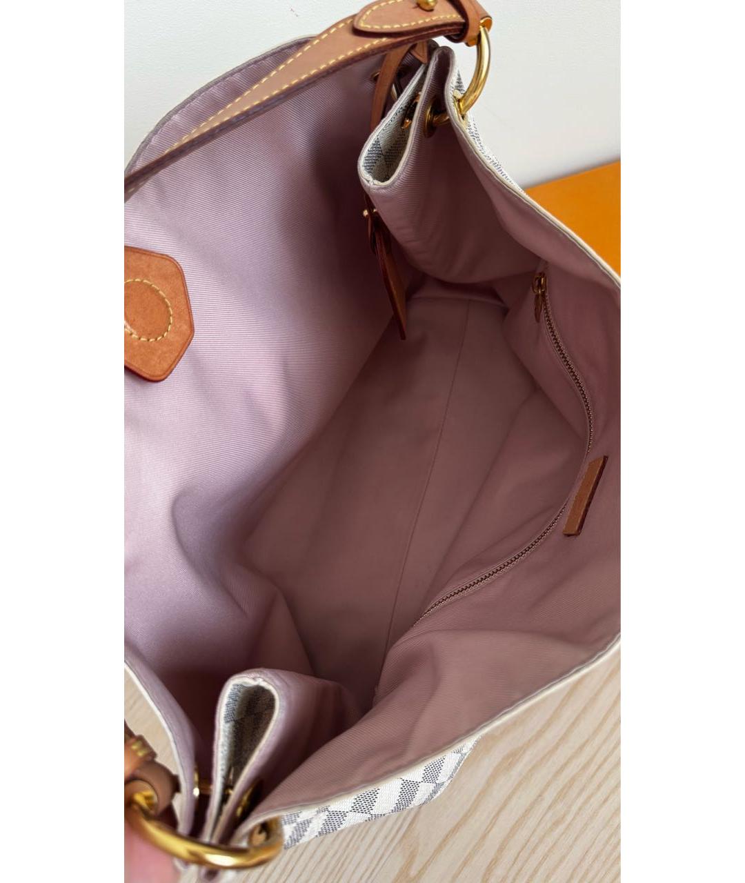 LOUIS VUITTON Бежевая кожаная сумка с короткими ручками, фото 5