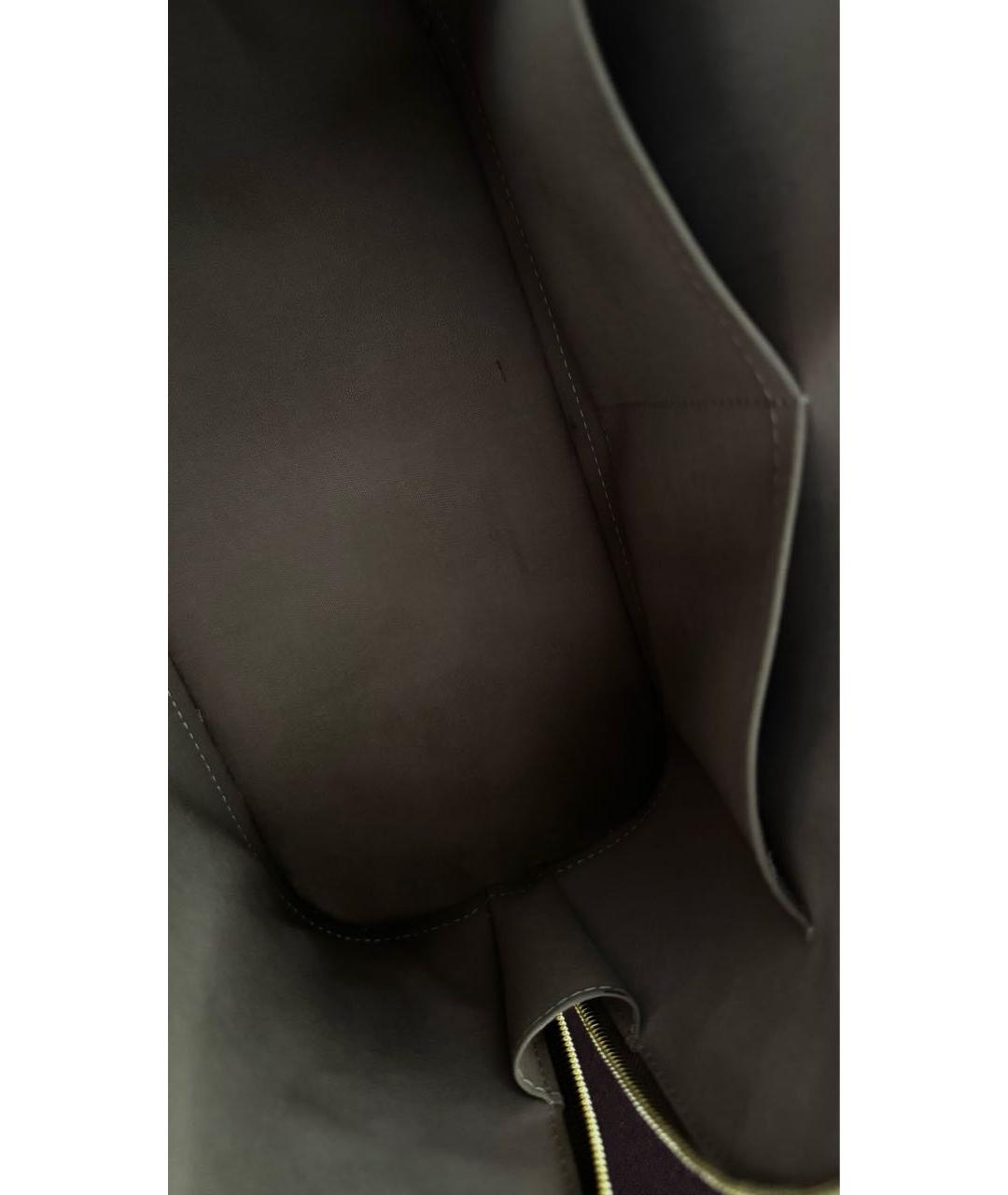 LOUIS VUITTON Бежевая кожаная сумка с короткими ручками, фото 7