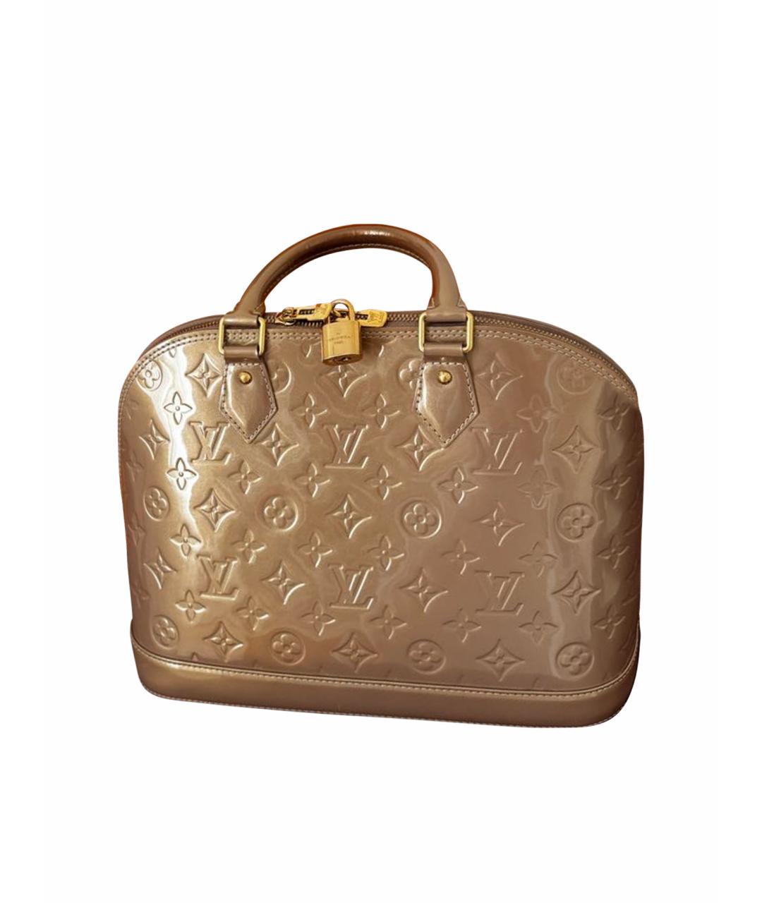 LOUIS VUITTON Бежевая кожаная сумка с короткими ручками, фото 1