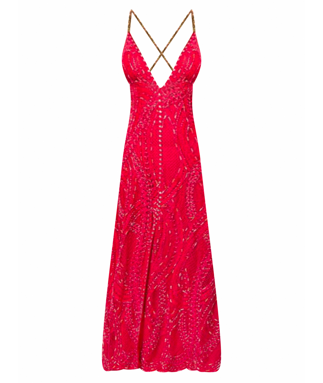 ALESSANDRA RICH Красное кружевное вечернее платье, фото 1