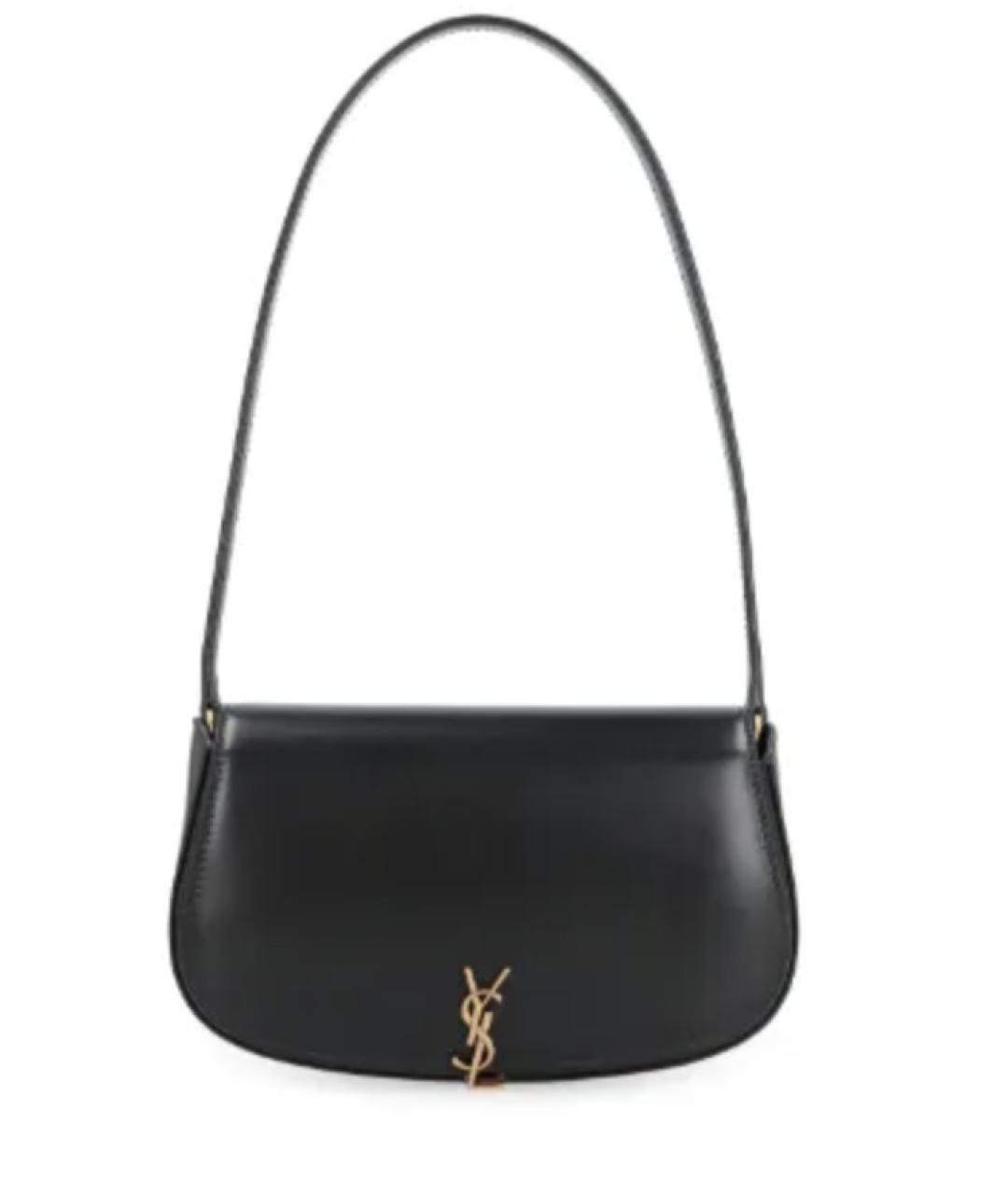 SAINT LAURENT Черная кожаная сумка через плечо, фото 1