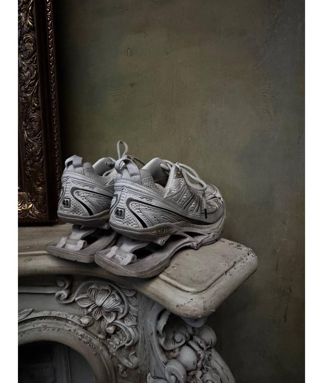BALENCIAGA Белые кожаные кроссовки, фото 3