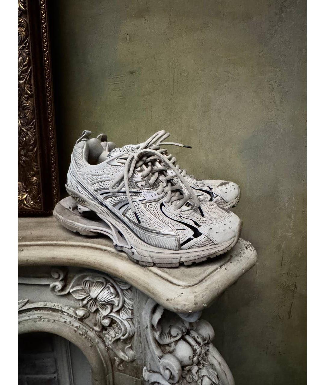 BALENCIAGA Белые кожаные кроссовки, фото 5