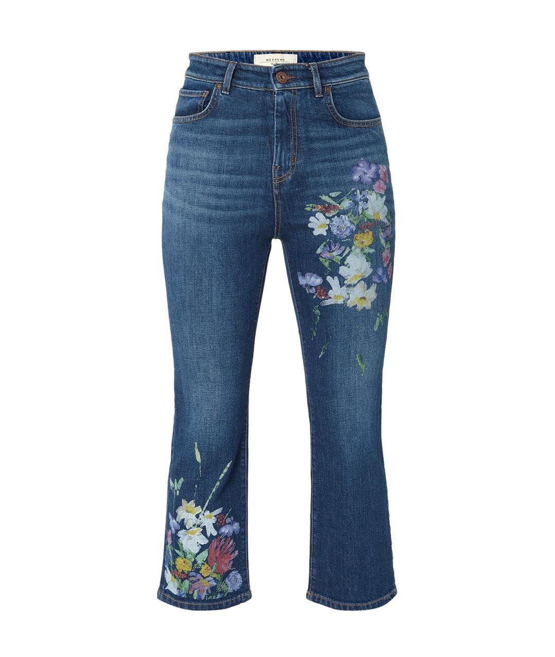 WEEKEND MAX MARA Мульти хлопко-эластановые прямые джинсы, фото 9